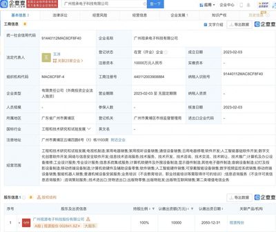 視源股份新設電子科技子公司，注冊資本1億元，聚焦數(shù)字文化創(chuàng)意軟件開發(fā)